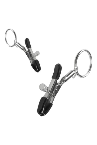 Pinces à tétons - Argenté et noir