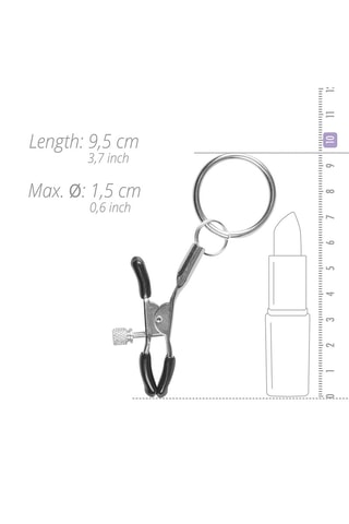 Pinces à tétons - Argenté et noir