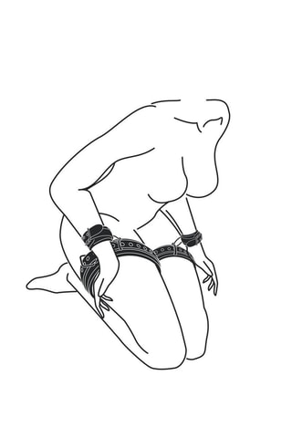 Ensemble de manchettes pour cuisses et poignets - Noir