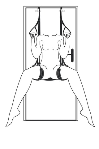 Balançoire sexuelle de porte - Noir