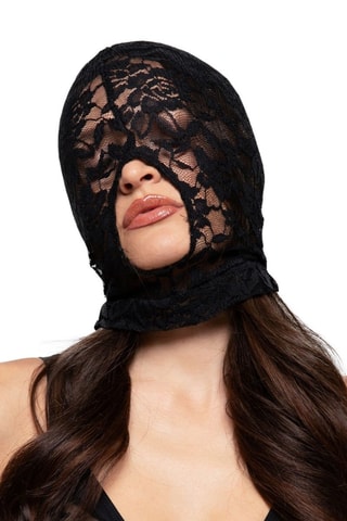 Cagoule en dentelle - Noir