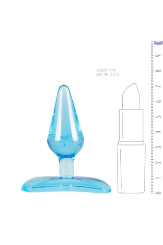 Plug anal - Bleu - 6 cm