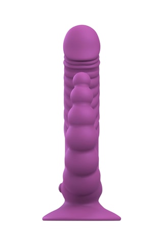 Vibromasseur double avec ventouse et télécommande - Violet