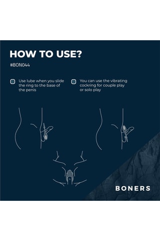 Anneau pénien ajustable Boners - Bleu