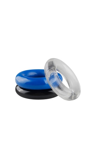 3 anneaux péniens - Noir et bleu