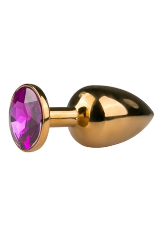 Plug anal métal cristal - Doré