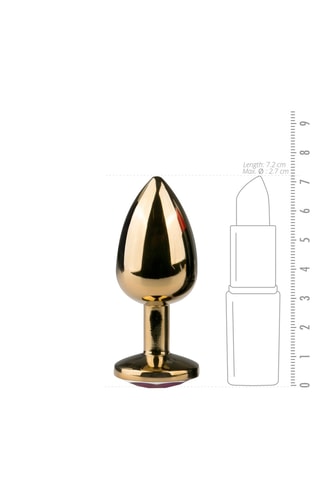Plug anal métal cristal - Doré