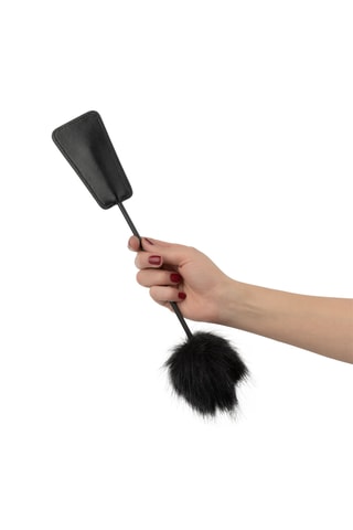 Fouet avec plumeau  - Noir