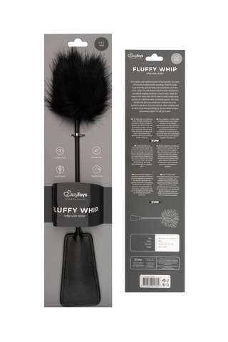 Fouet avec plumeau  - Noir