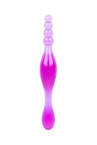 Plug anal perlé Galaxy - Mauve et fuchsia