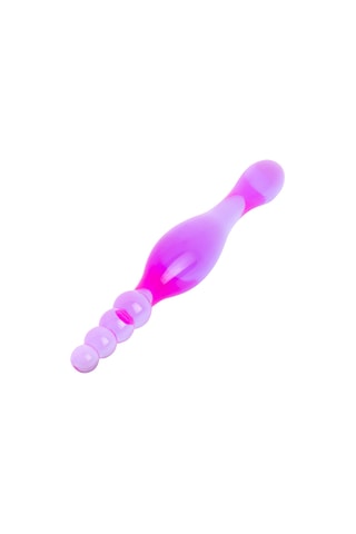 Plug anal perlé Galaxy - Mauve et fuchsia