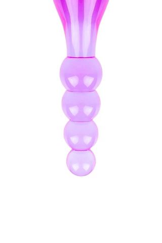 Plug anal perlé Galaxy - Mauve et fuchsia