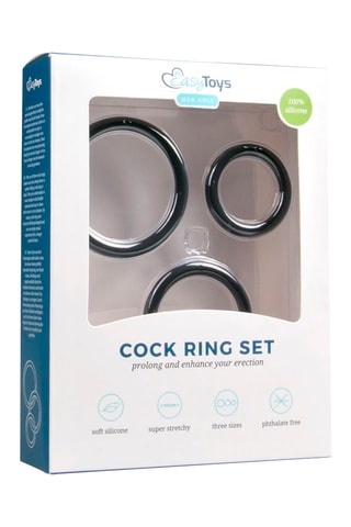 3 anneaux pénien - Noir