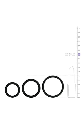 3 anneaux pénien - Noir