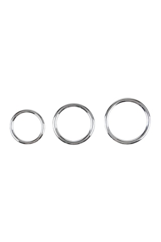 3 anneaux de pénis - Argenté