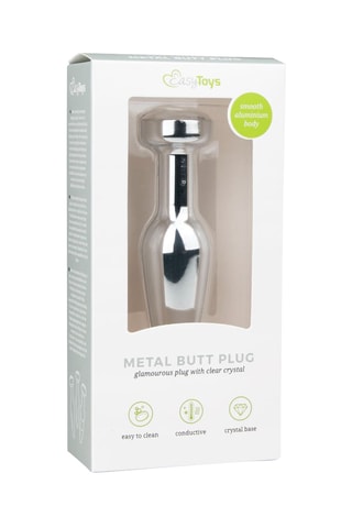 Plug anal Metalen Buttplug met Diamant - Argenté