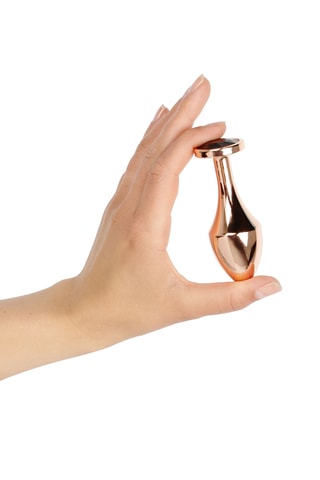 Plug anal Rosy Gold - Rose - 8 cm
