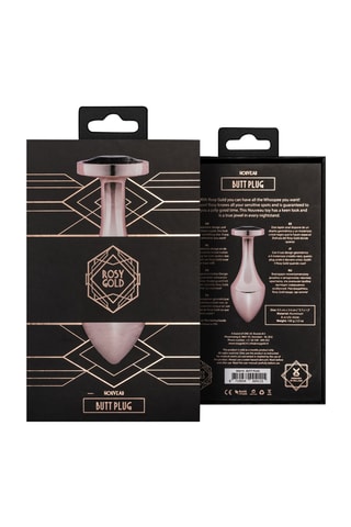 Plug anal Rosy Gold - Rose - 8 cm