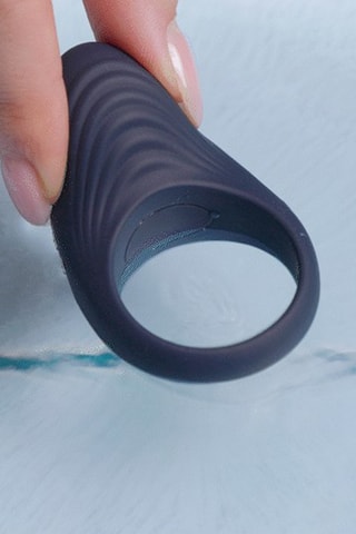Anneau pénien vibrant - Bleu foncé