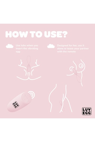 Œuf vibrant télécommandé LUV EGG - Rose