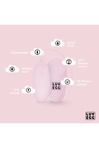 Œuf vibrant télécommandé LUV EGG - Rose