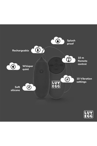 Œuf vibrant télécommandé LUV EGG - Noir