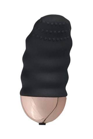 Œuf vibrant nervuré avec télécommande Teazers - Noir