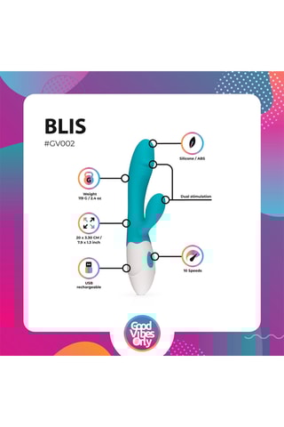 Vibromasseur rabbit Blis - 119 g