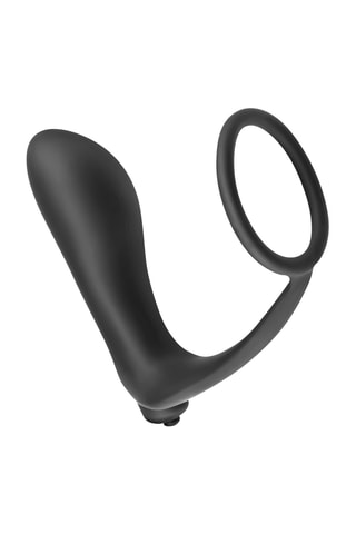 Vibromasseur prostate et cockring - Noir