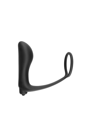 Vibromasseur prostate et cockring - Noir