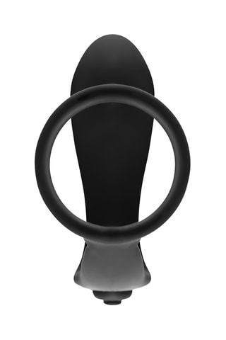 Vibromasseur prostate et cockring - Noir