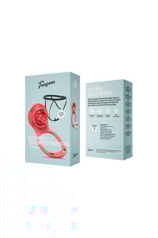 Stimulateur clitoridien portable avec harnais - Noir et rouge