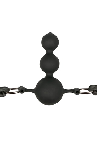 Bâillon à balle en cuir - Noir