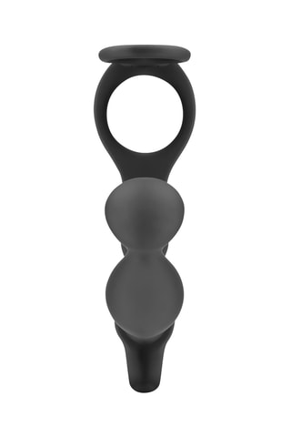 Vibromasseur prostate et cockring - Noir