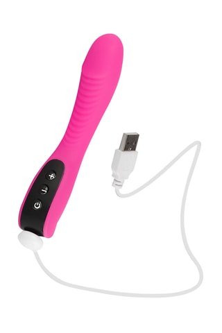 Vibromasseur point G geribbelde classics - Rose - 11 cm