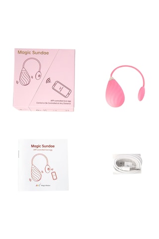 Œuf vibrant connecté Magic Sundae App Controlled Vibratie Eitje - Rose