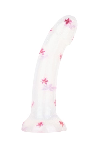 Dildo flower power glitter - Rose
