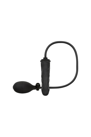 Godemichet gonflable avec pompe - Noir - 14,5 cm