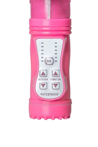 Vibromasseur rabbit stotende butterfly - Rose - 12,5 cm