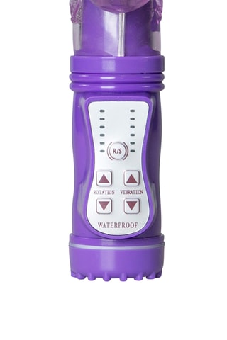 Vibromasseur rabbit stotende butterfly - Violet - 12,5 cm