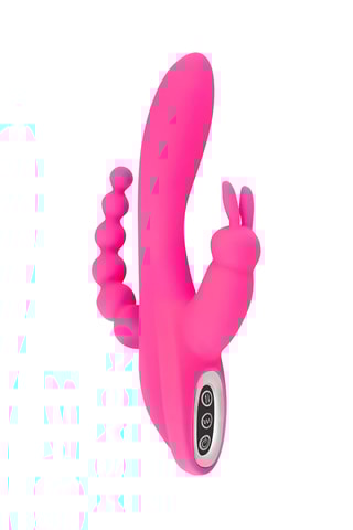 Double vibromasseur rabbit - Rose