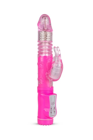 Vibromasseur Rabbit Stotende - Rose - 12 cm