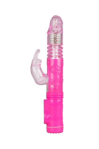 Vibromasseur Rabbit Stotende - Rose - 12 cm