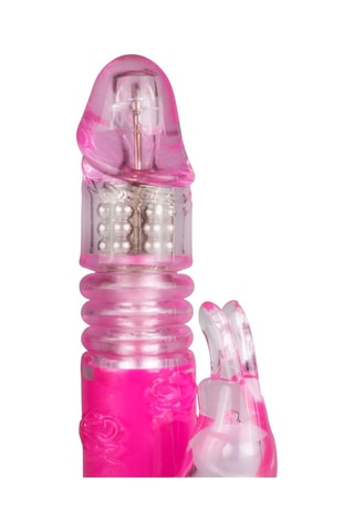 Vibromasseur Rabbit Stotende - Rose - 12 cm