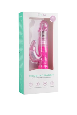 Vibromasseur Rabbit Stotende - Rose - 12 cm