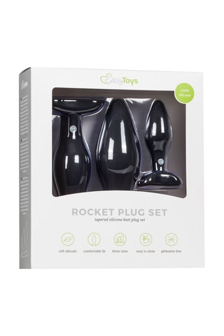 3 plugs anaux - Noir