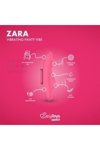 Vibromasseur pour culotte zara connecté - Rose