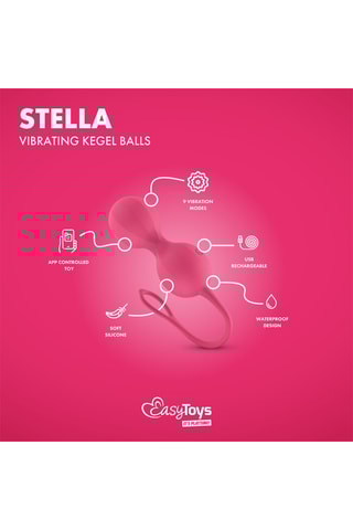 Boules de Kegel vibrantes connectées Stella EasyConnect - Rose