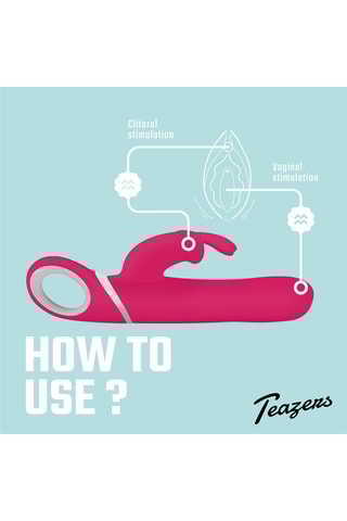 Vibromasseur rabbit rotatif roze Teazers - Rose