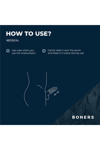 Simulateur de fellation vibrant Boners - Noir